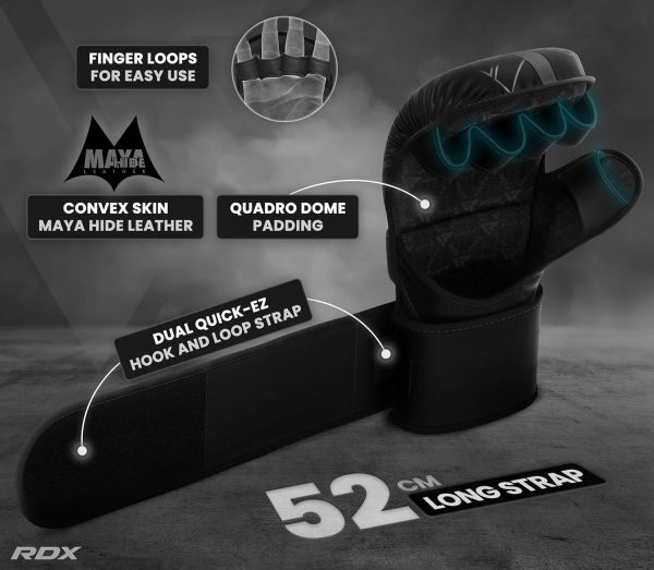 Guantoni MMA RDX pelle Maya Hide sparring grappling adulti-4