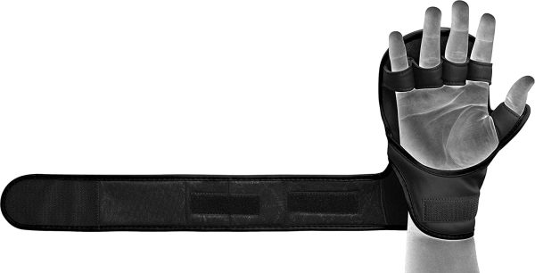 Guantoni MMA RDX pelle Maya Hide sparring grappling adulti-8