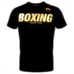 T-Shirt Venum Boxing VT Uomo Nero Oro Cotone Elastan