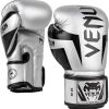 Guantoni da boxe Venum Elite pelle Skintex 12 oz argento-6