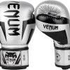 Guantoni da boxe Venum Elite pelle Skintex 12 oz argento-0