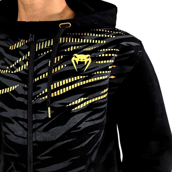 Felpa Donna Venum Replica Zip Hoodie Corsa Nero Oro