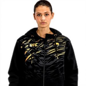 Felpa Donna Venum Replica Zip Hoodie Corsa Nero Oro