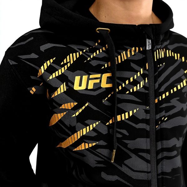 Felpa Donna Venum Replica Zip Hoodie Corsa Nero Oro