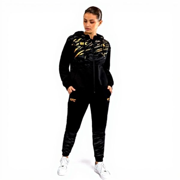Felpa Donna Venum Replica Zip Hoodie Corsa Nero Oro