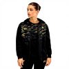 Felpa Donna Venum Replica Zip Hoodie Corsa Nero Oro