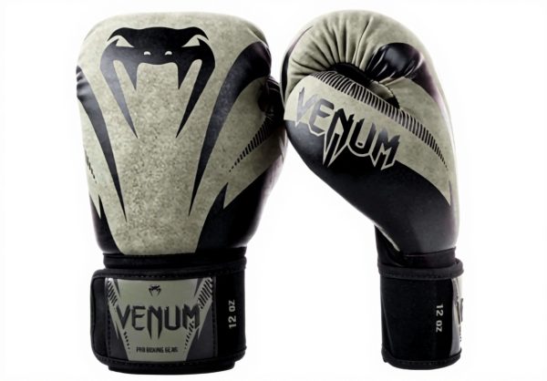 Guantoni Venum Boxe Allenamento Pelle Sintetica Verde Kaki