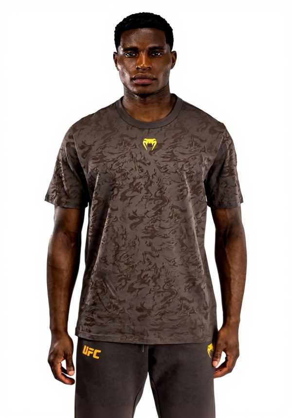 T-Shirt Uomo Venum Fight Week Cotone Sportivo Marrone