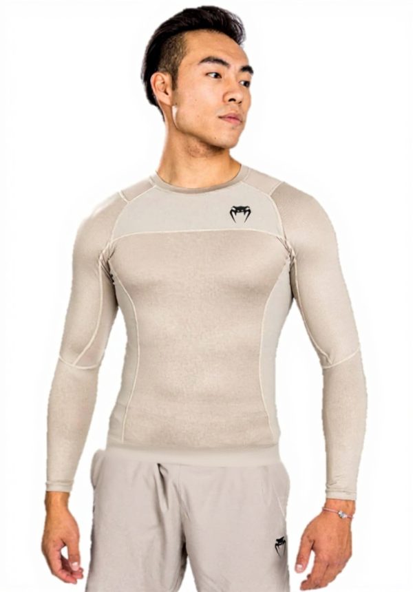 Venum G-Fit Air Rashguard-Maglia a Maniche Lunghe, Colore: Sabbia Maglietta, XL Uomo