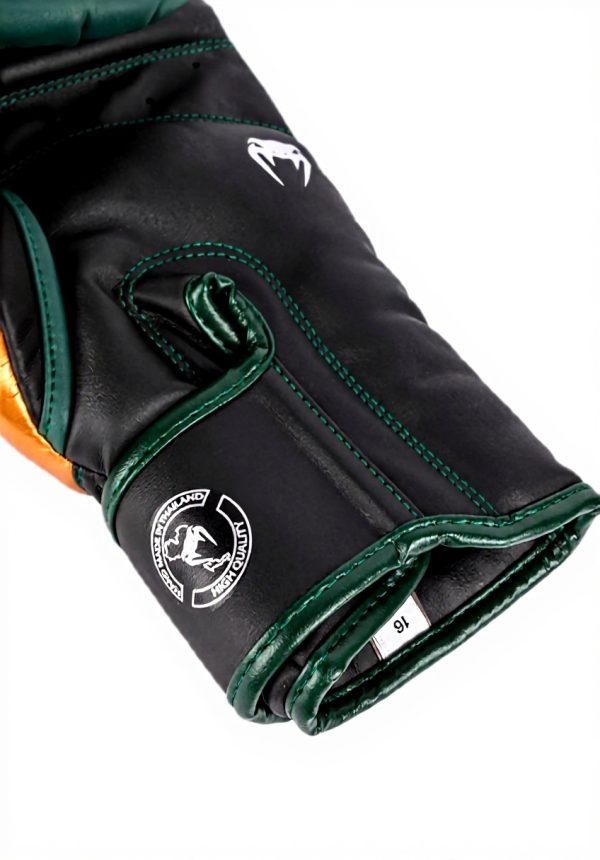 Guantoni da boxe Venum Elite 14 oz Verde Bronzo Argento