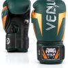 Guantoni da boxe Venum Elite 14 oz Verde Bronzo Argento