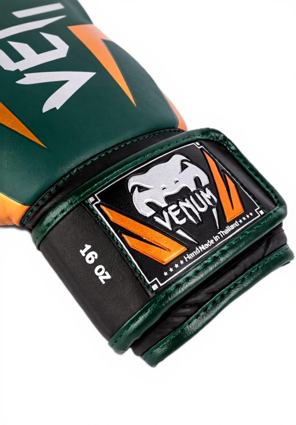 Guantoni da boxe Venum Elite 14 oz Verde Bronzo Argento