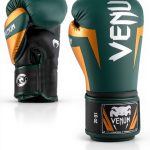 Guantoni da boxe Venum Elite 14 oz Verde Bronzo Argento