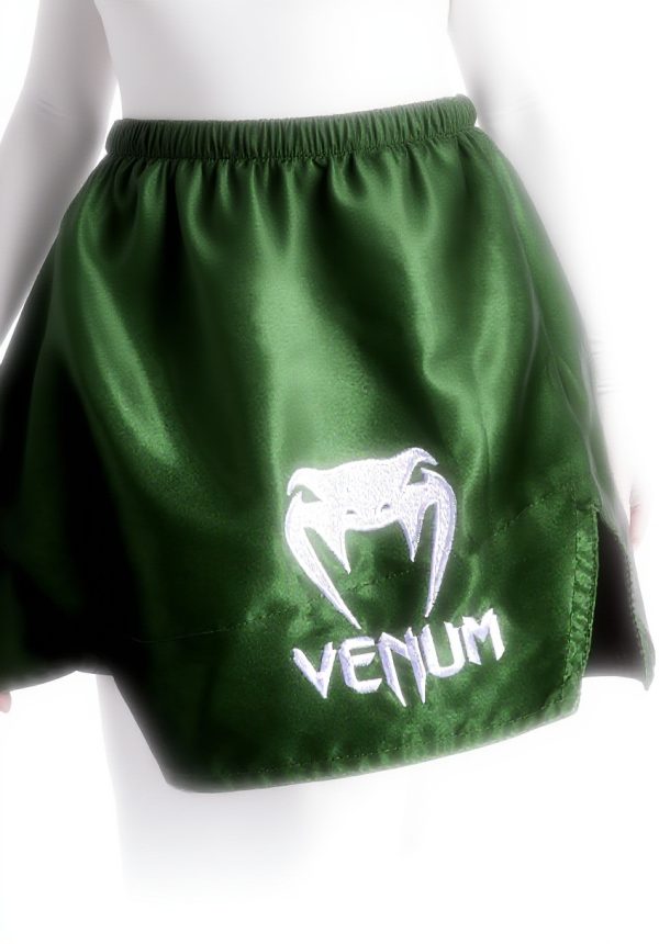 Pantaloncini Muay Thai Venum Uomo Classici Khaki Bianco