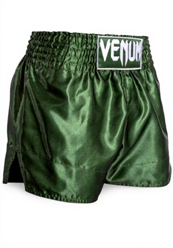Pantaloncini Muay Thai Venum Uomo Classici Khaki Bianco
