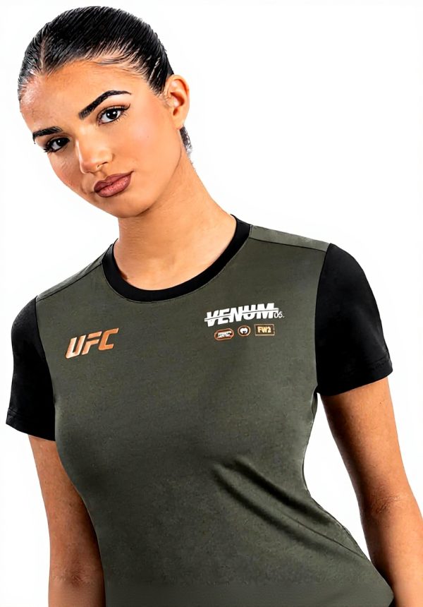 VENUM UFC T-Shirt Donna Dry-Tech Khaki Bronzo Sportiva