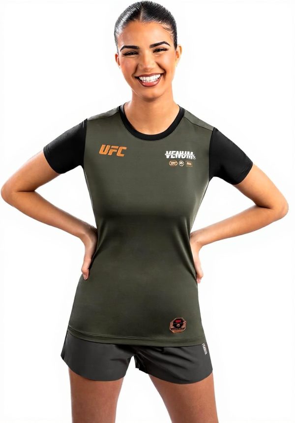 VENUM UFC T-Shirt Donna Dry-Tech Khaki Bronzo Sportiva