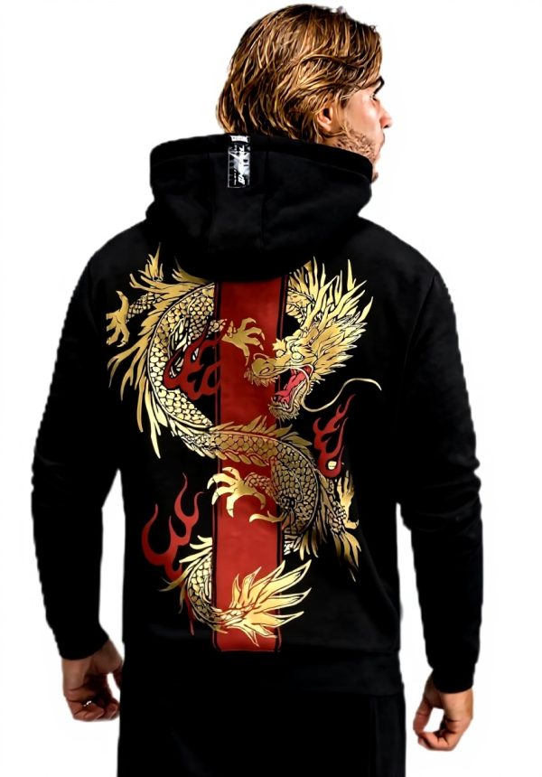 Venum X Tekken 8 Felpa Marshall Law Nero Rosso Oro Uomo