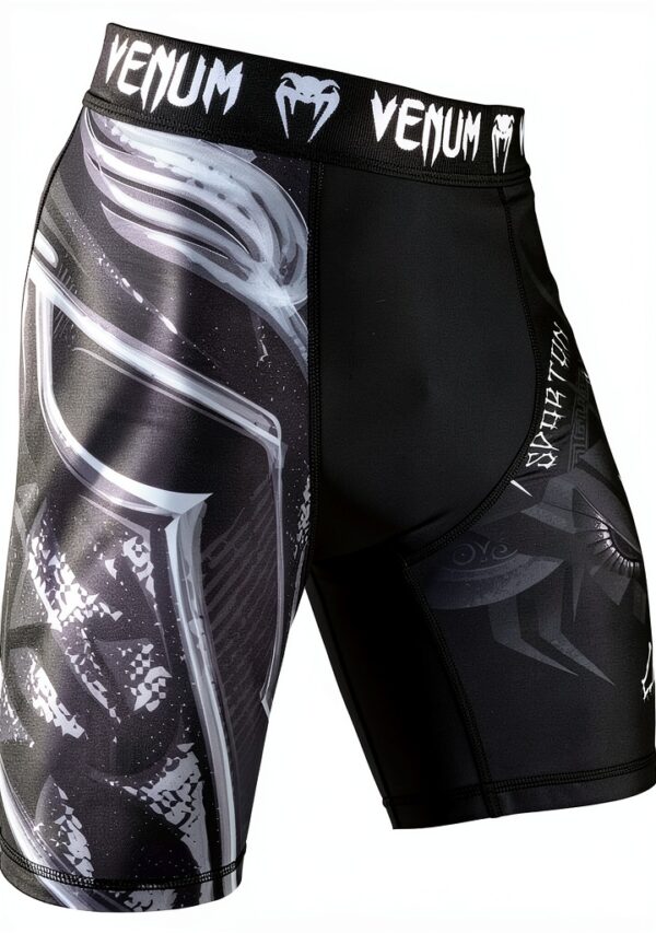 Pantaloncini MMA VENUM Nero Bianco compressione traspirante-0