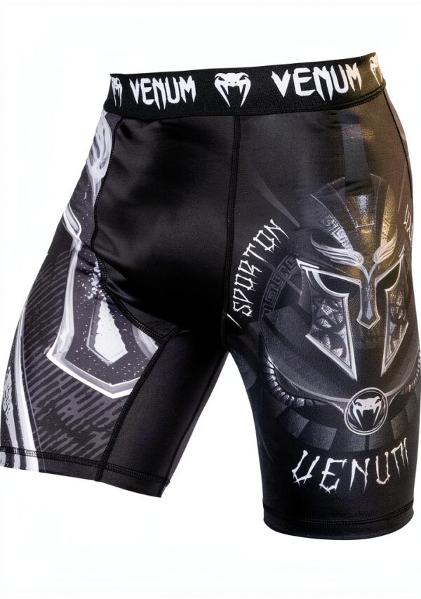 Pantaloncini MMA VENUM Nero Bianco compressione traspirante-1