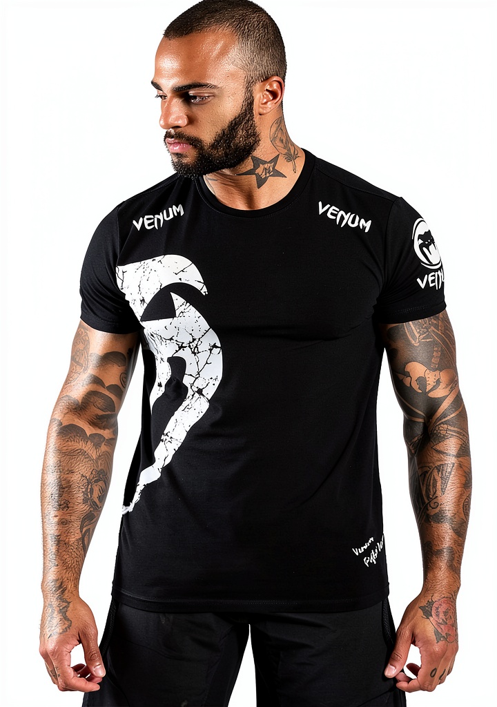 'T-Shirt Venum Giant indossata durante un allenamento fitness'