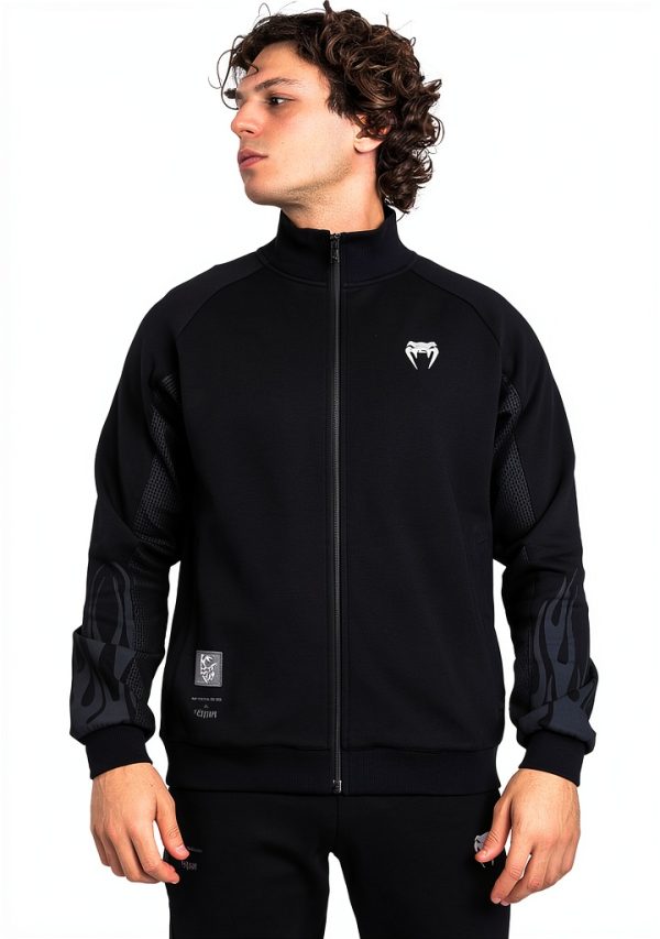 VENUM Giacca sportiva zip integrale pile uomo grigio nero
