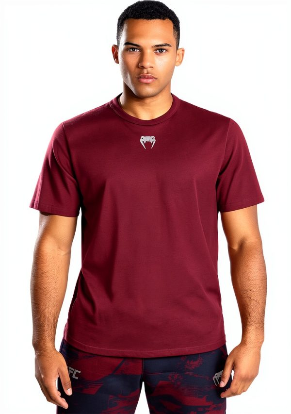 Venum UFC Zenith T-Shirt Uomo Cotone Bordeaux Argento