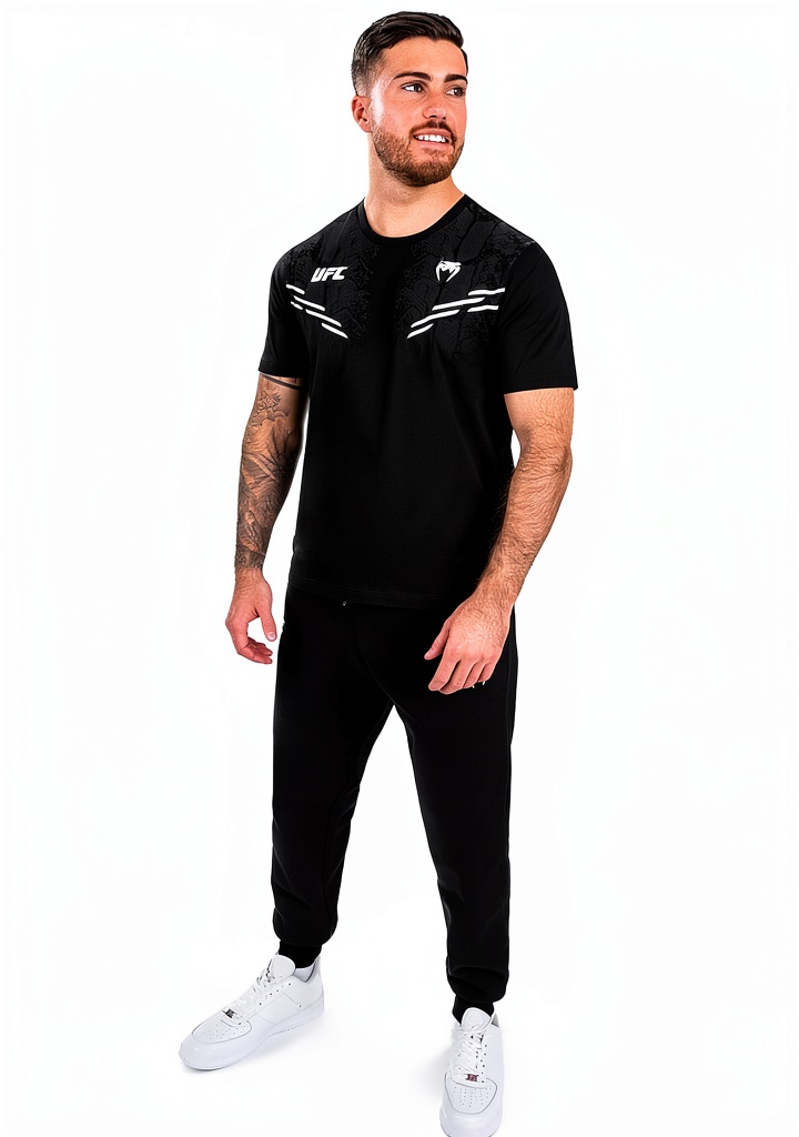 VENUM UFC Adrenaline T-shirt nera indossata durante un allenamento