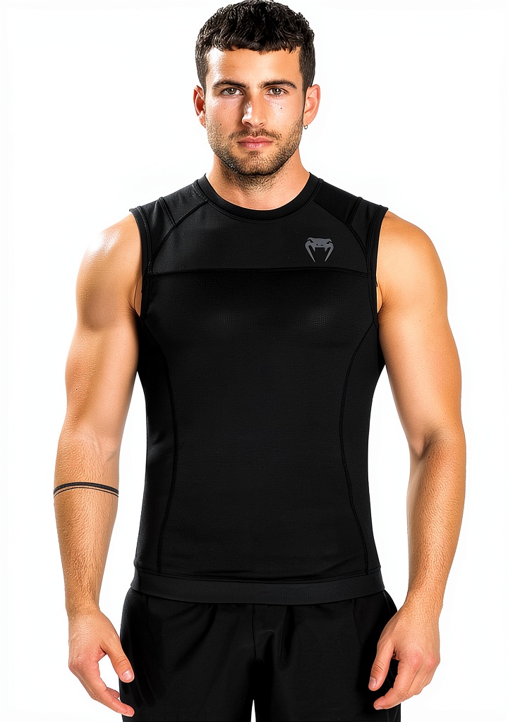 Uomo che indossa il rash guard Venum G-Fit Air durante un allenamento di Jiu Jitsu