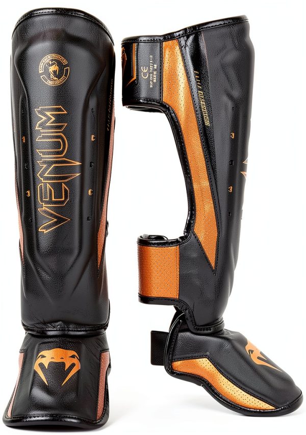 Parastinchi VENUM Elite Evo Nero Bronzo Protezione Calcio