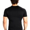 Rash guard uomo Venum compressione maniche corte nero bianco-3