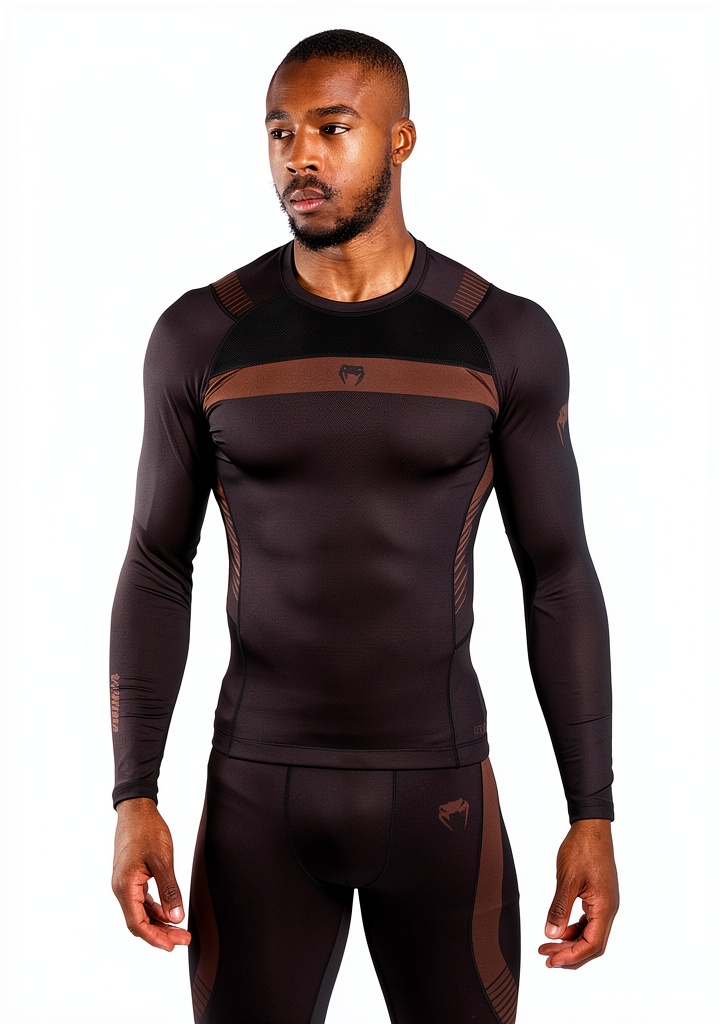 Uomo che indossa Venum Nogi 3.0 Rashguard durante un allenamento