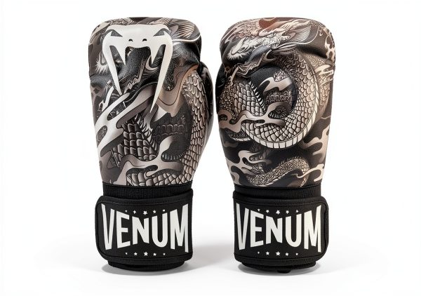 Guantoni da boxe Venum Dragon Flight Nero Sabbia 14 Oz