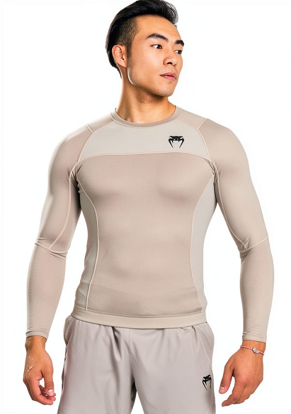 Maglia rash guard VENUM G-Fit Air compressione uomo sabbia
