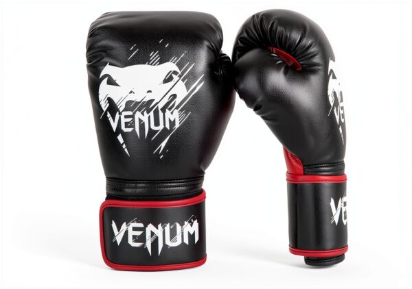 Guantoni da pugilato Venum Nero Rosso Poliuretano Bambini-0