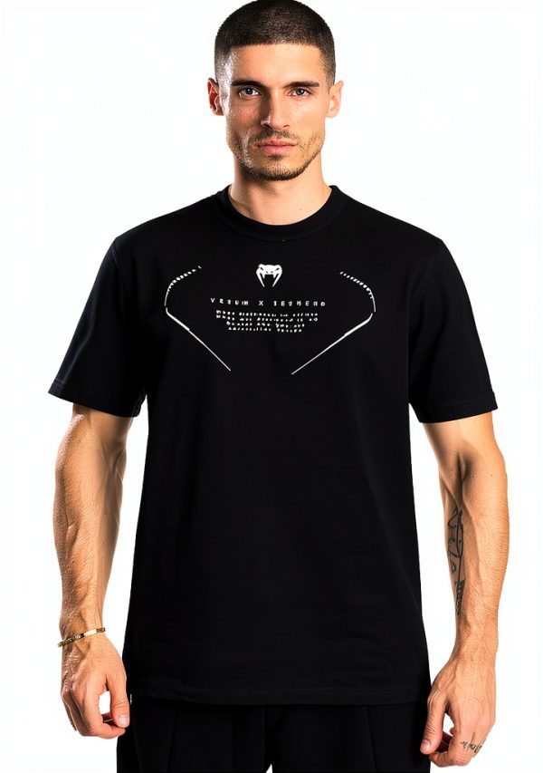 T-shirt Jin Kazama Venum Tekken 8 Uomo Nero Bianco Cotone
