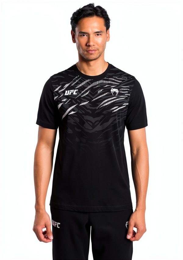 T-Shirt Uomo Venum Replica Nero Maniche Corte Logo