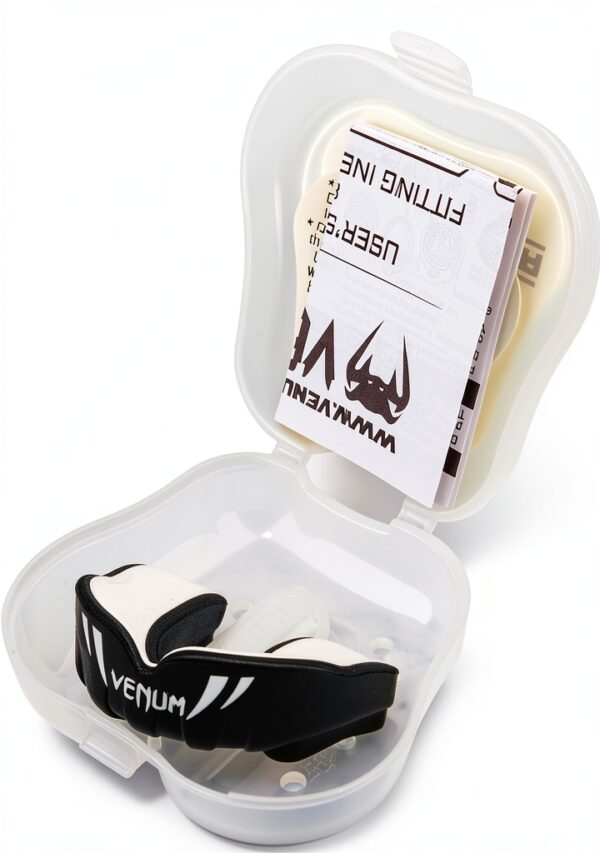 Venum paradenti bambini Nero Bianco protezione shock comfort-4