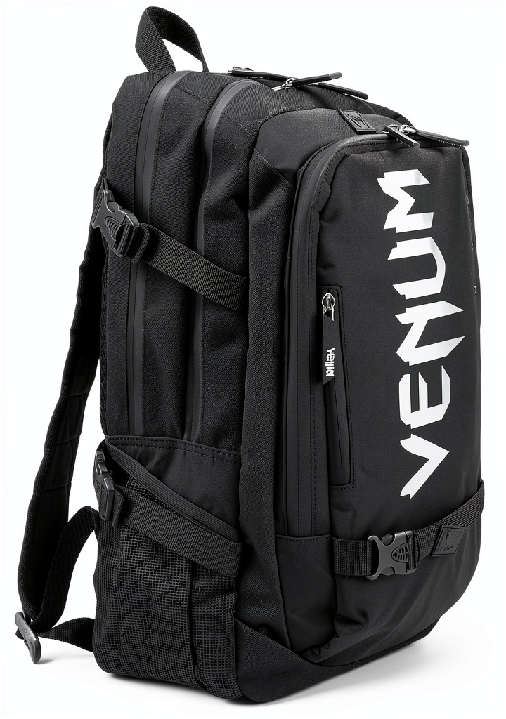 Zaino Venum unisex con scomparti aperti e oggetti organizzati