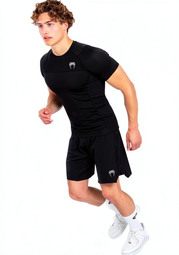 Rash Guard Nero per Uomo Jiu Jitsu-2