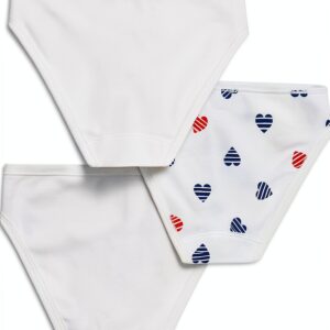 Petit Bateau Mutandine Cotone Cuore per Bambine 3-12 anni Set da 3-1