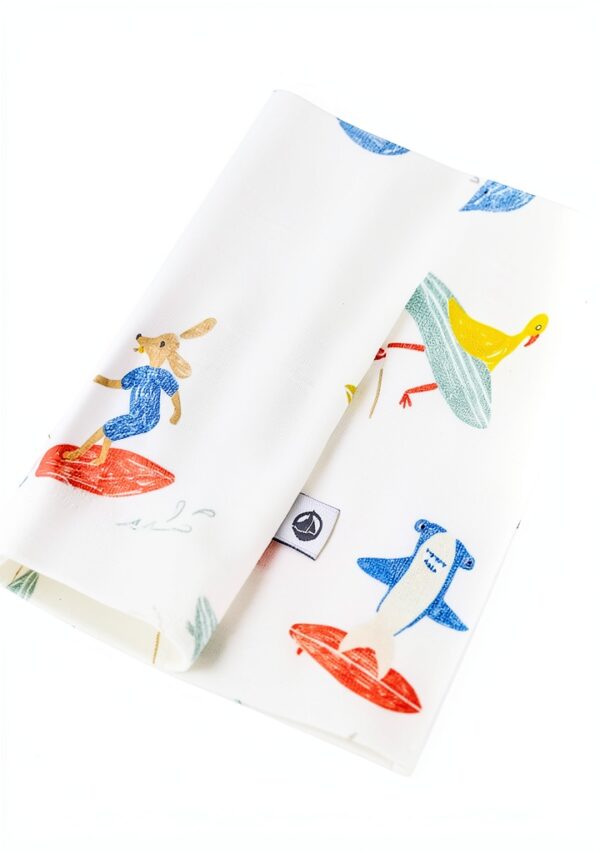 Petit Bateau Pigiama Bambino Maniche Lunghe Cotone Surfista Bianco-3