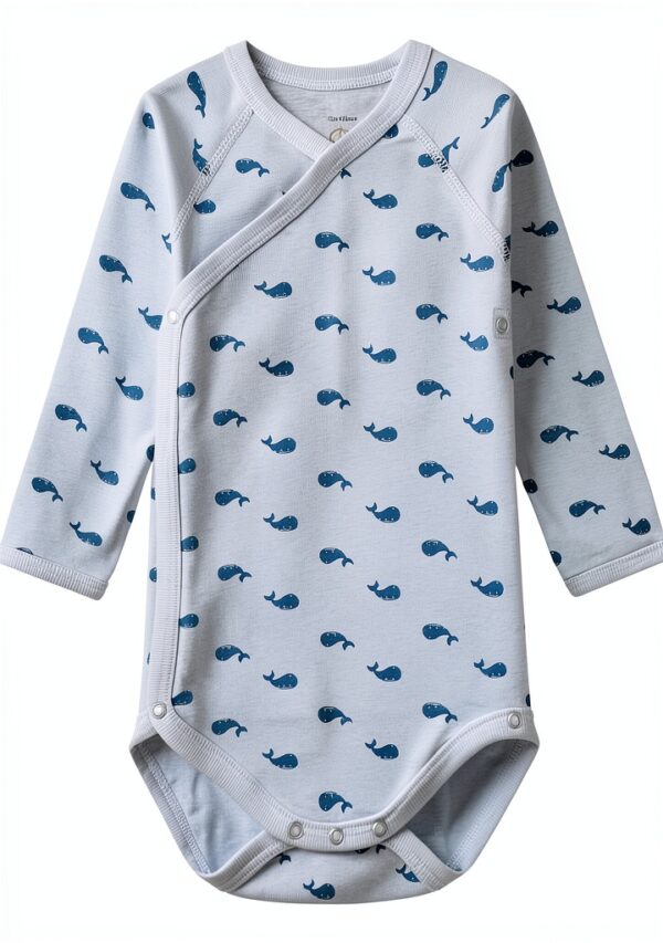 Petit Bateau Body Unisex Toudou/Alaska 6-12 mesi Collo V Manica Lunga-0
