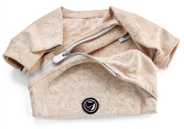 Felpa con cappuccio Petit Bateau grigia per bambini 3-12 anni-3
