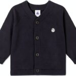 Cardigan bambino Petit Bateau in cotone blu 12 mesi-0