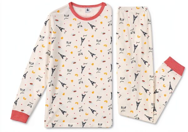 Petit Bateau Pigiama cotone Parigi Marshmallow/Multico 14-18 anni-2