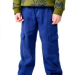 Petit Bateau Pantaloni cargo bambino Incognito lyocell 5‑12 anni-0