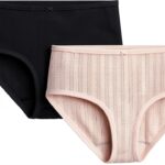 Mutandine vita alta Petit Bateau donna 1x1 traforate colore Variant 1-0