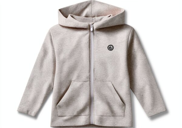 Felpa con cappuccio Petit Bateau grigia per bambini 3-12 anni-0