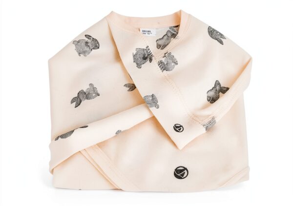 Body Petit Bateau A0aut Regalo Unisex 0-24 mesi Bianco/Grigio-2